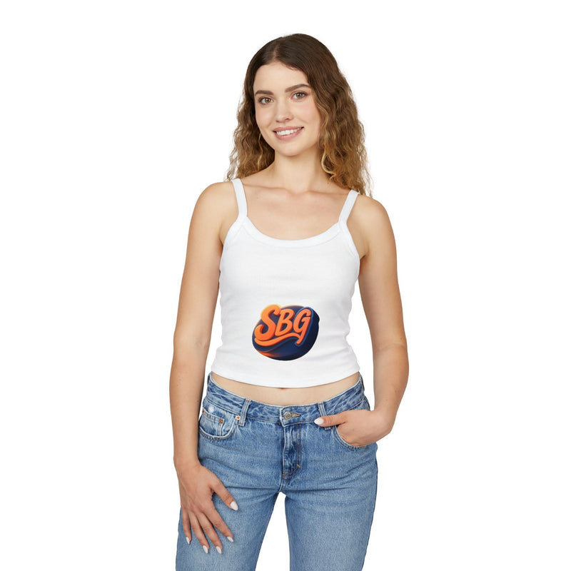 Stylish Women's Spaghetti Strap Tank Top with SBQ Design -