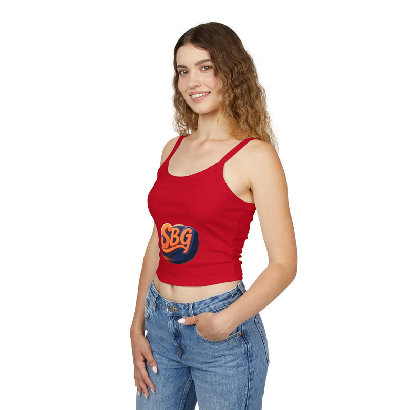 Stylish Women's Spaghetti Strap Tank Top with SBQ Design -
