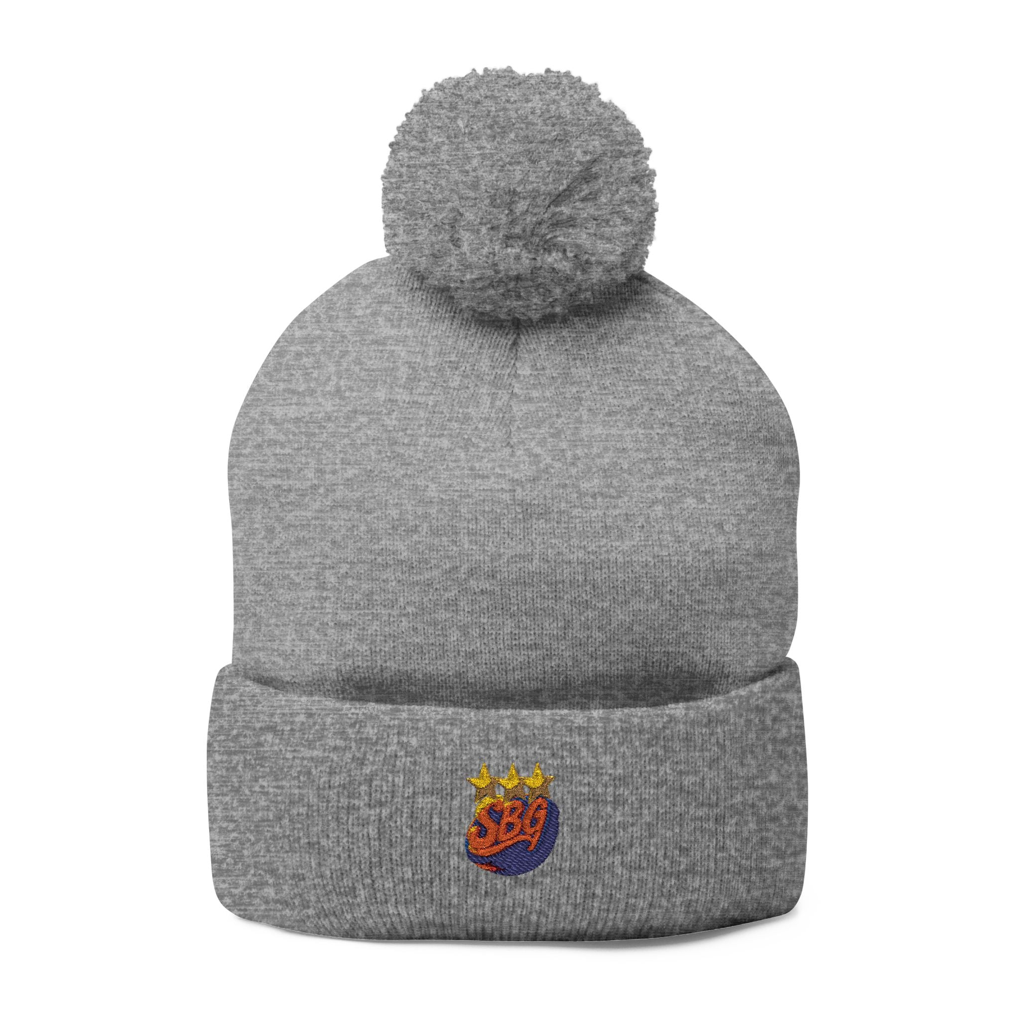 Pom-Pom Knit Cap (Embroidery)