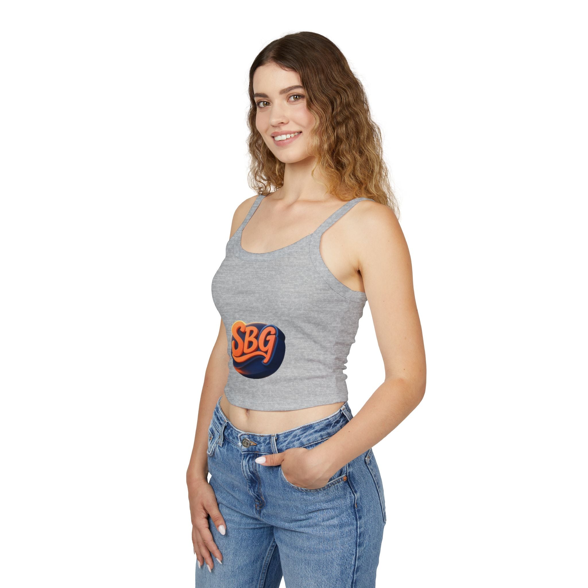 Stylish Women's Spaghetti Strap Tank Top with SBQ Design -