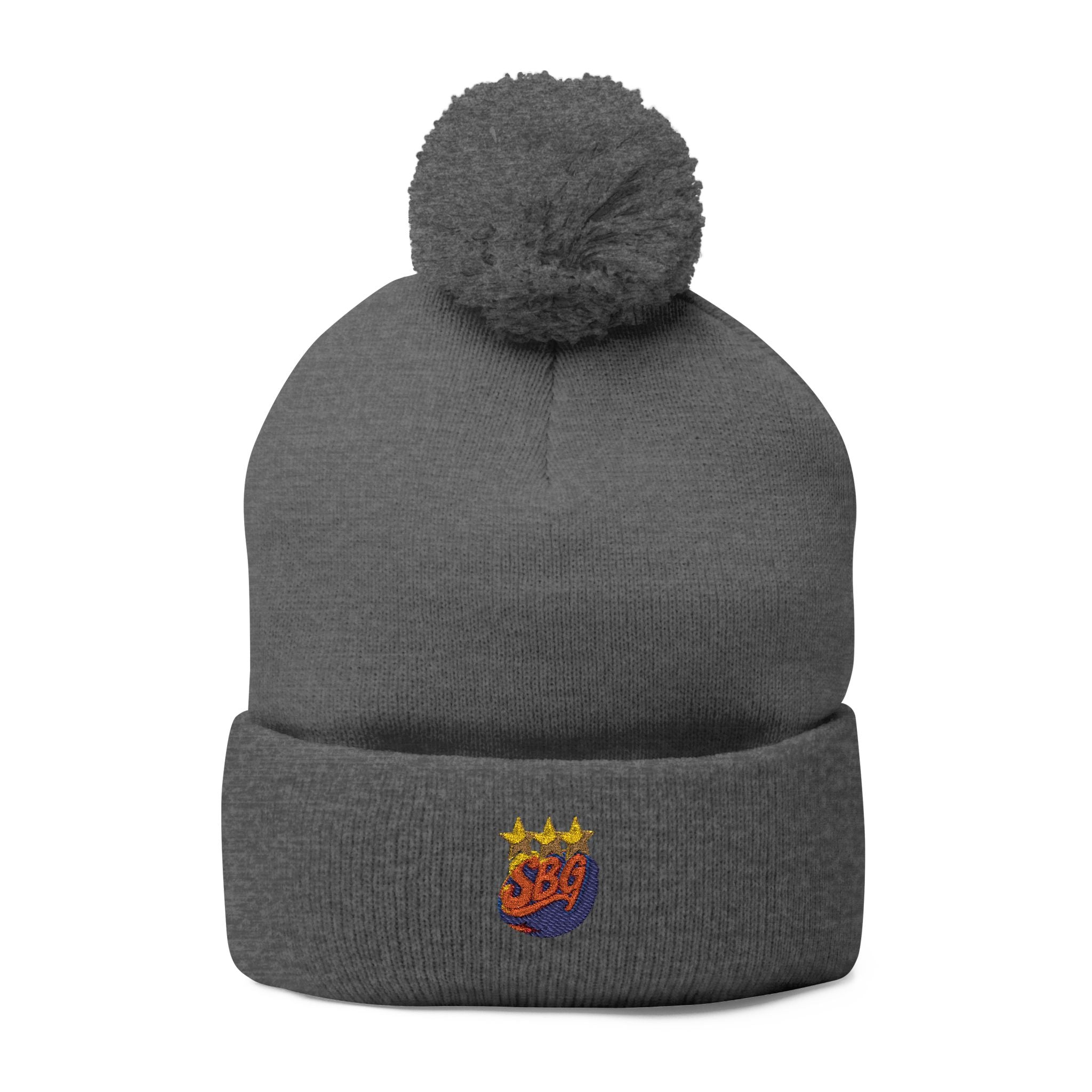 Pom-Pom Knit Cap (Embroidery)
