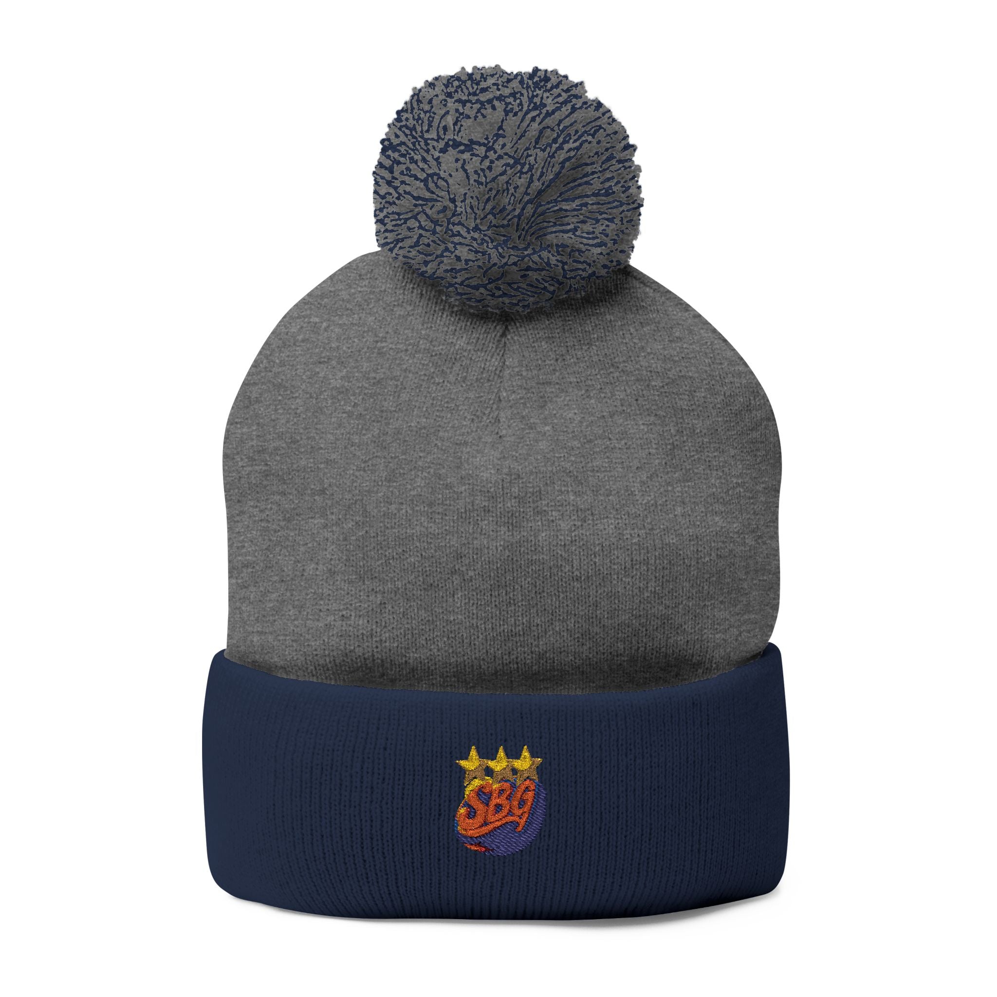 Pom-Pom Knit Cap (Embroidery)