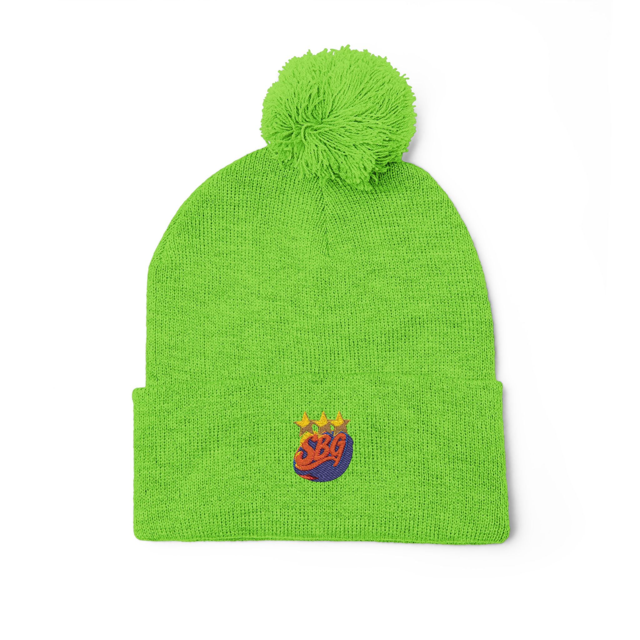 Pom-Pom Knit Cap (Embroidery)