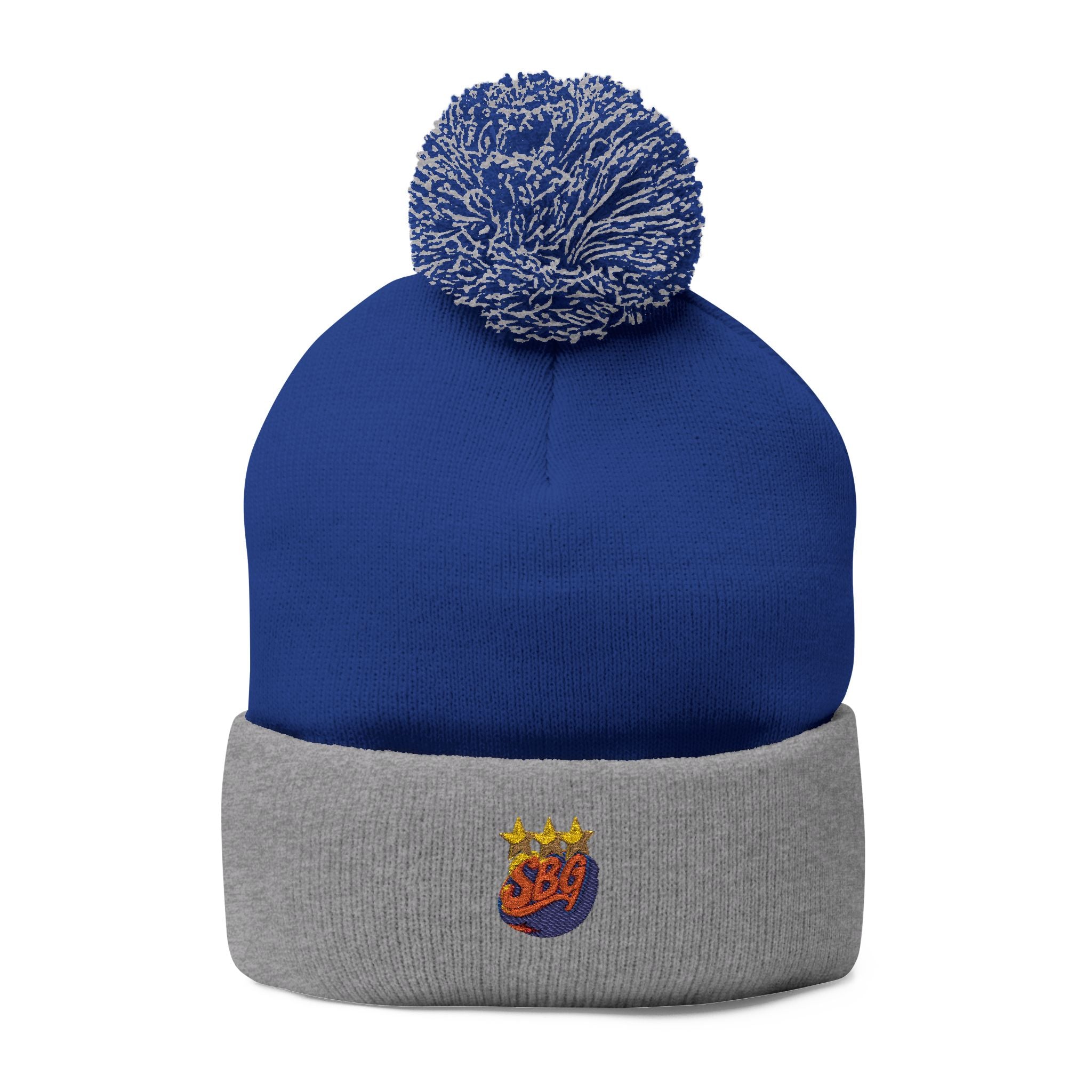 Pom-Pom Knit Cap (Embroidery)
