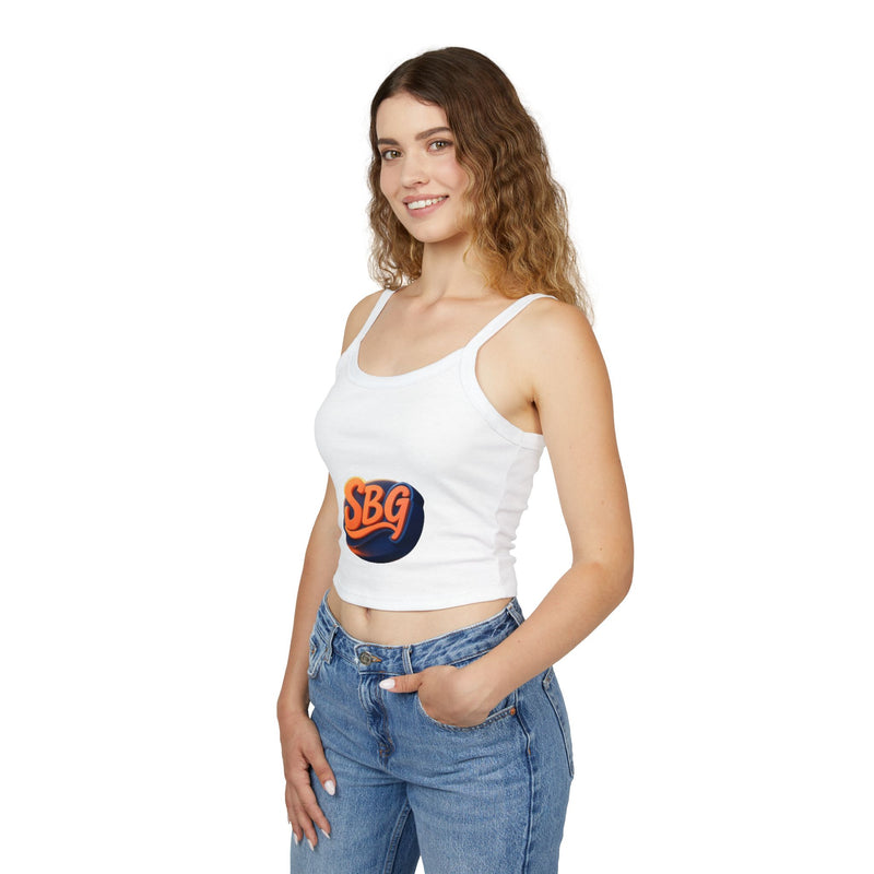Stylish Women's Spaghetti Strap Tank Top with SBQ Design -