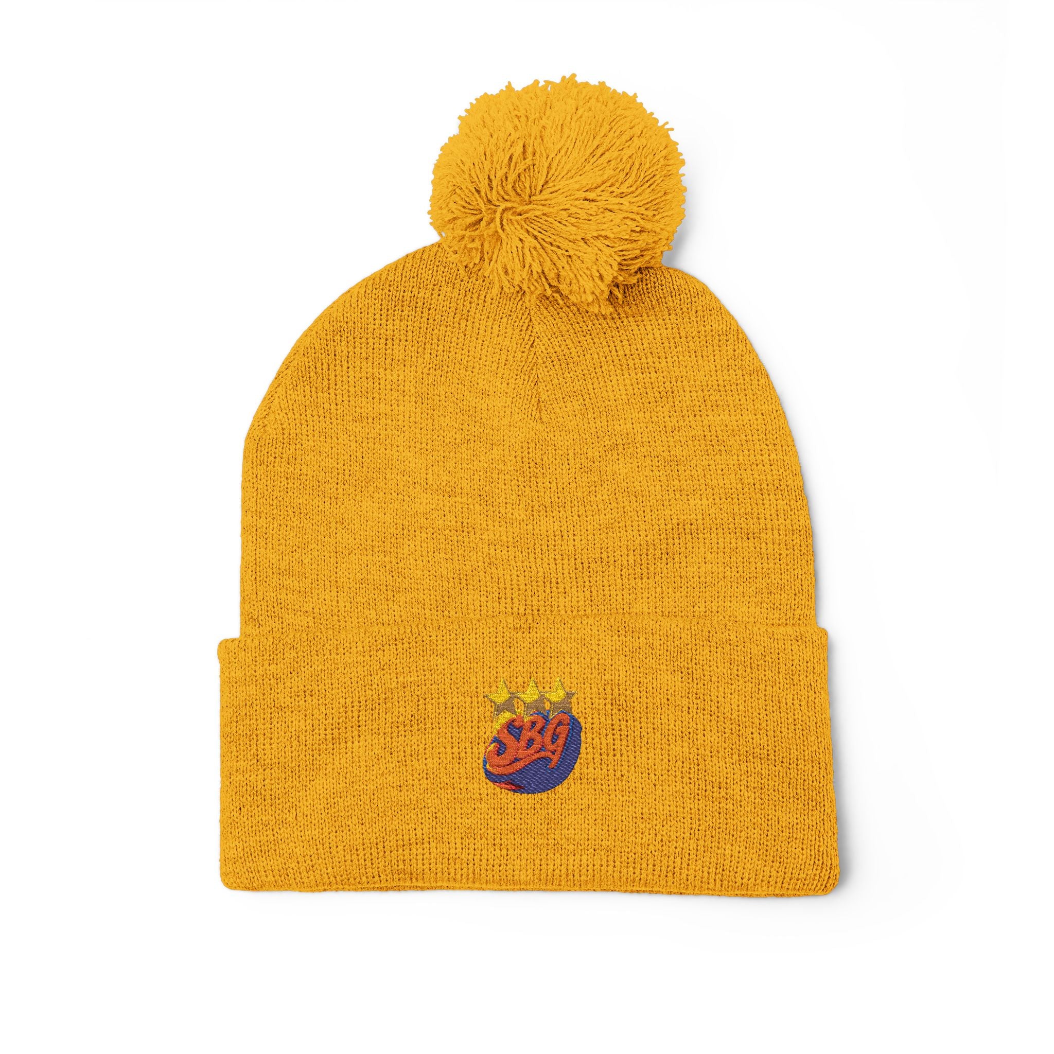 Pom-Pom Knit Cap (Embroidery)