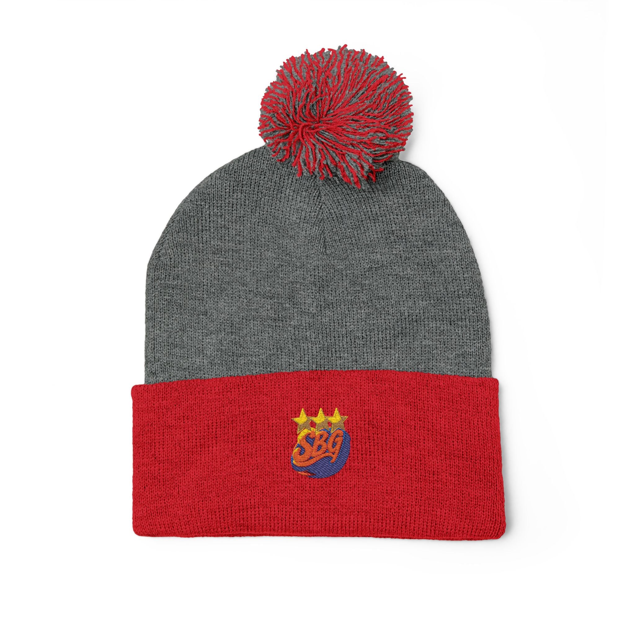 Pom-Pom Knit Cap (Embroidery)