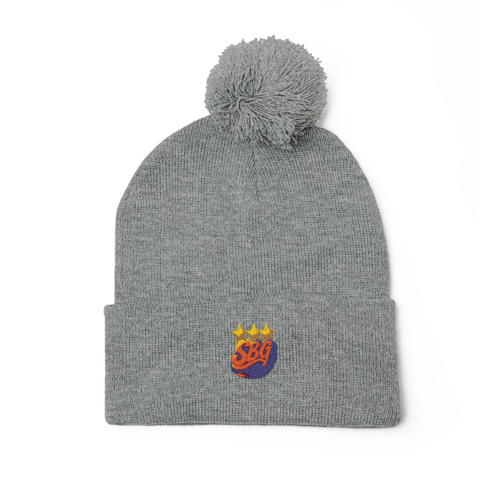 Pom-Pom Knit Cap (Embroidery)