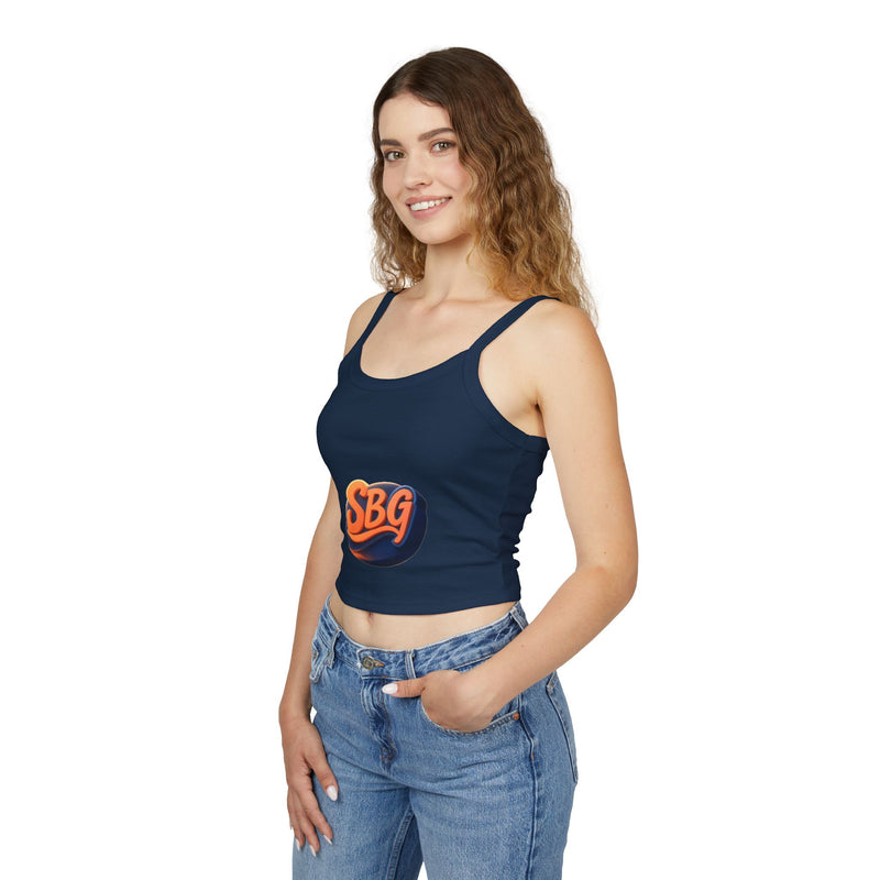 Stylish Women's Spaghetti Strap Tank Top with SBQ Design -
