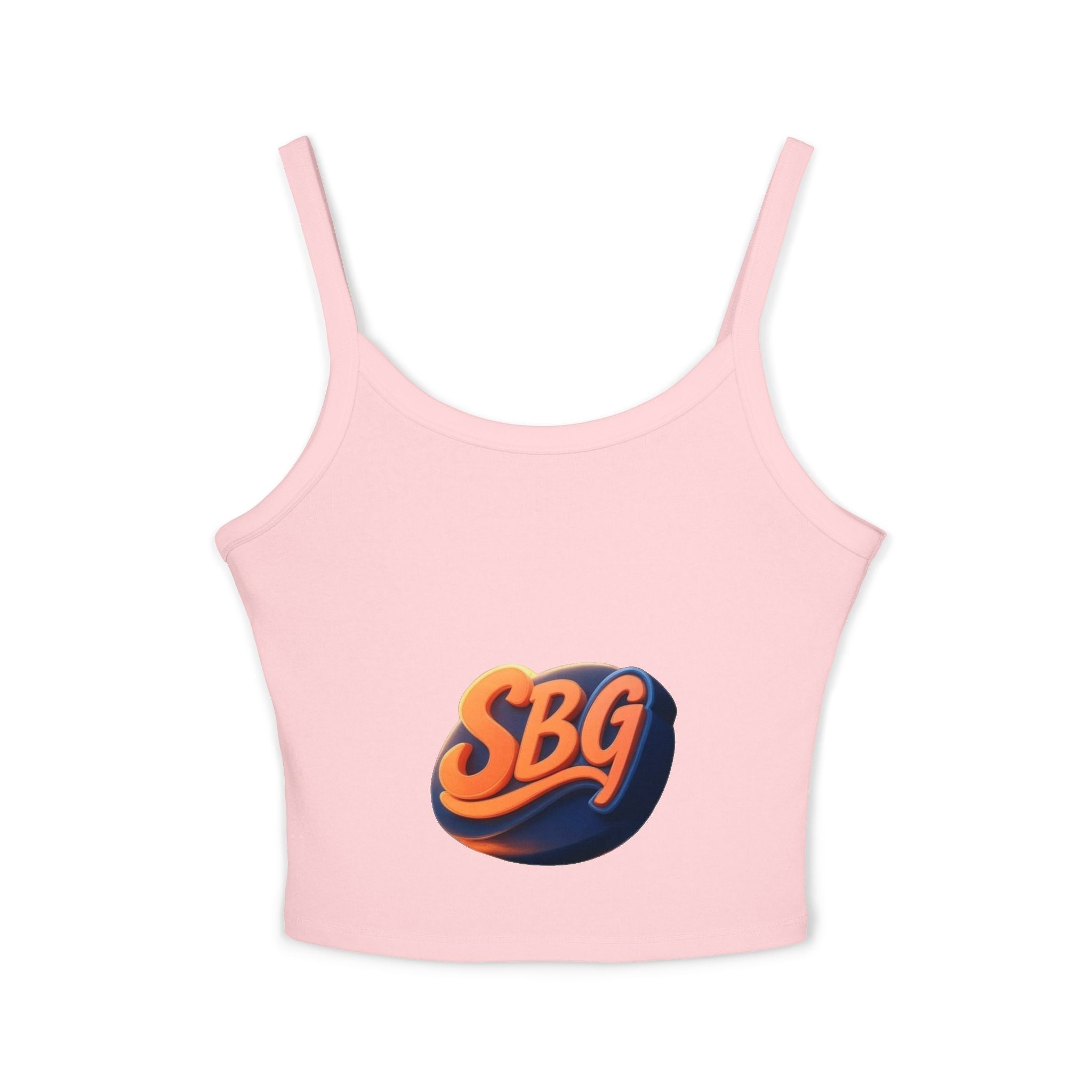 Stylish Women's Spaghetti Strap Tank Top with SBQ Design -