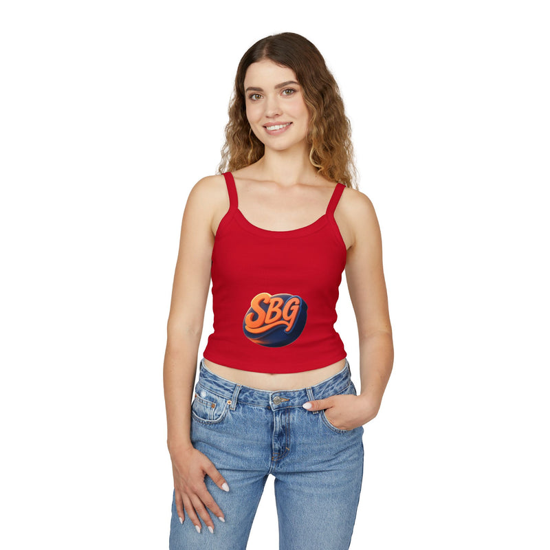 Stylish Women's Spaghetti Strap Tank Top with SBQ Design -