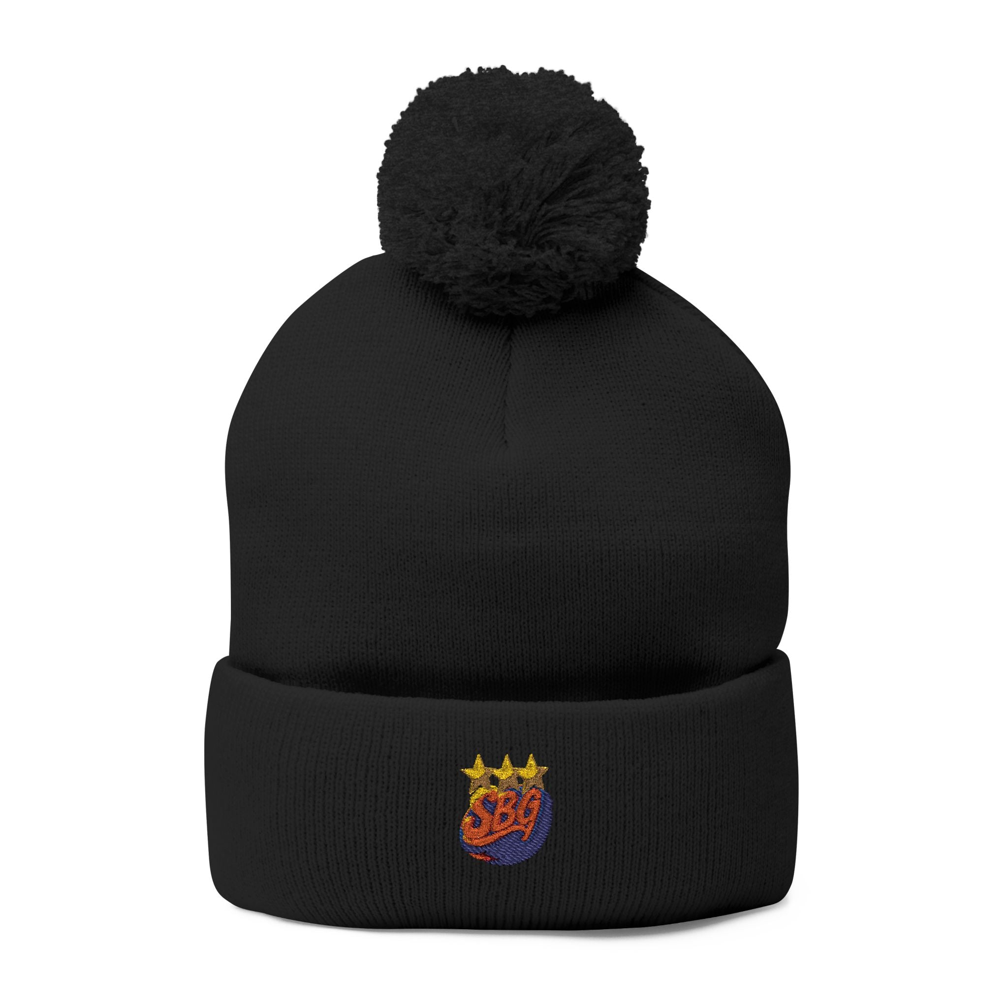 Pom-Pom Knit Cap (Embroidery)