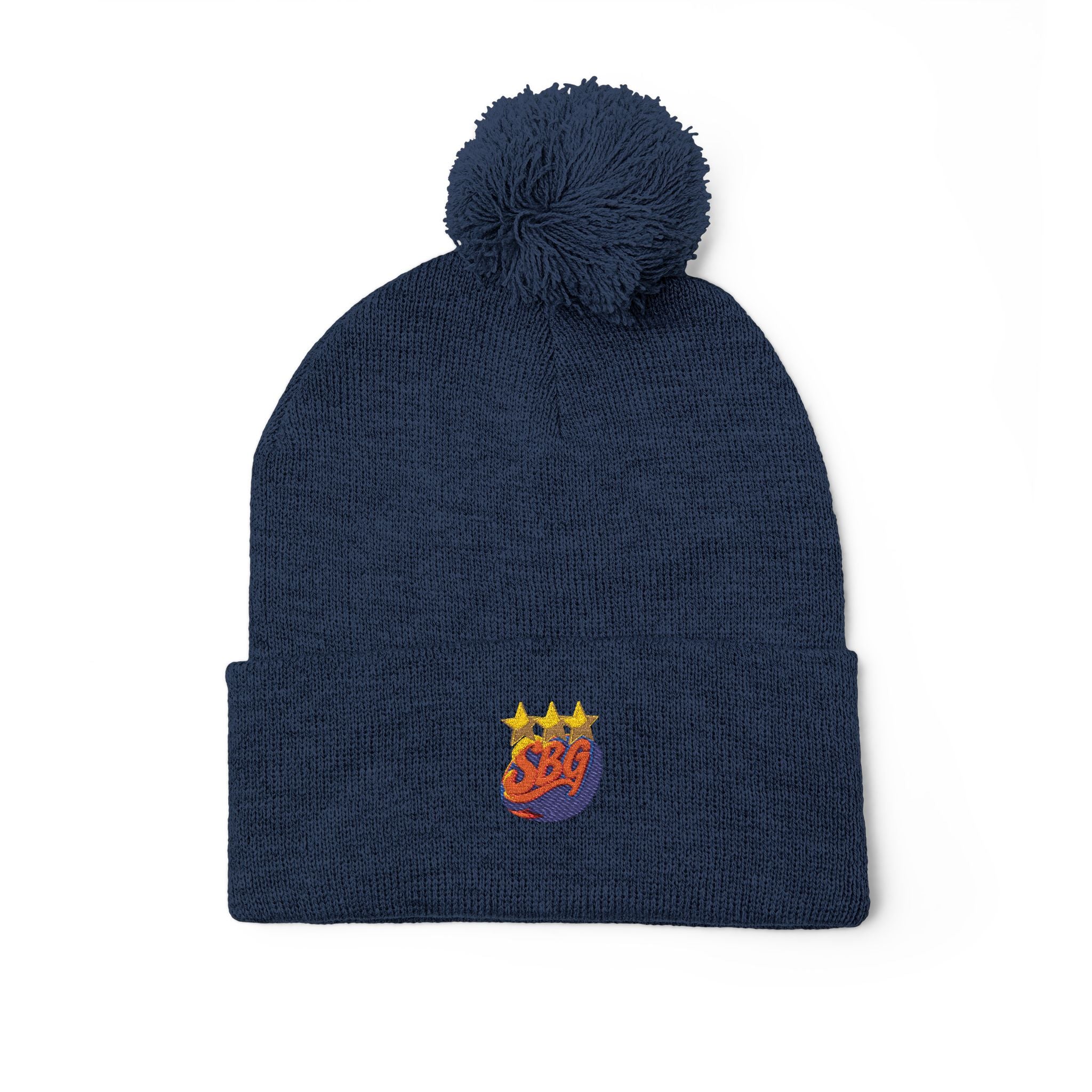 Pom-Pom Knit Cap (Embroidery)
