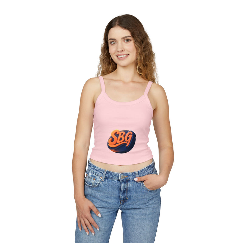 Stylish Women's Spaghetti Strap Tank Top with SBQ Design -