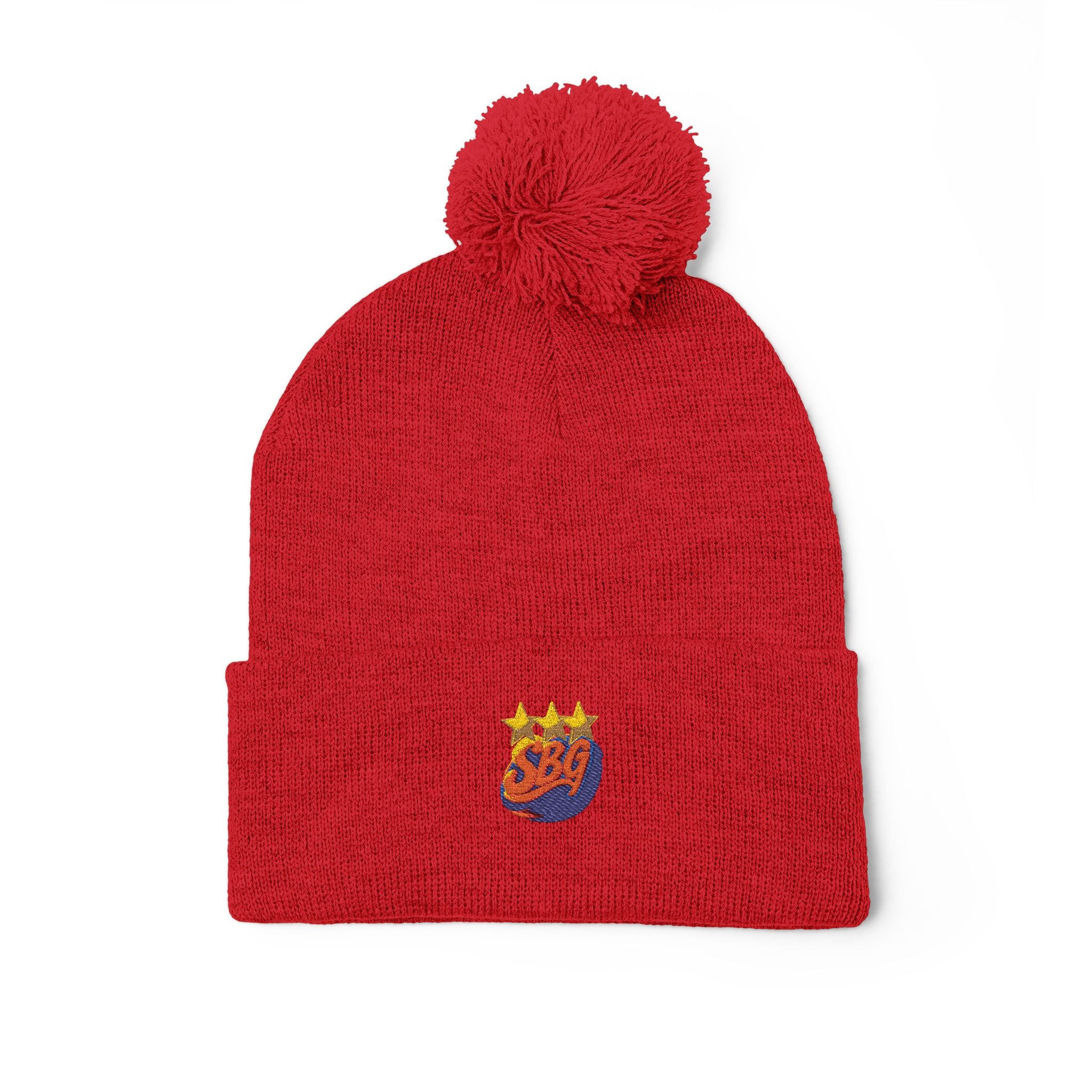 Pom-Pom Knit Cap (Embroidery)