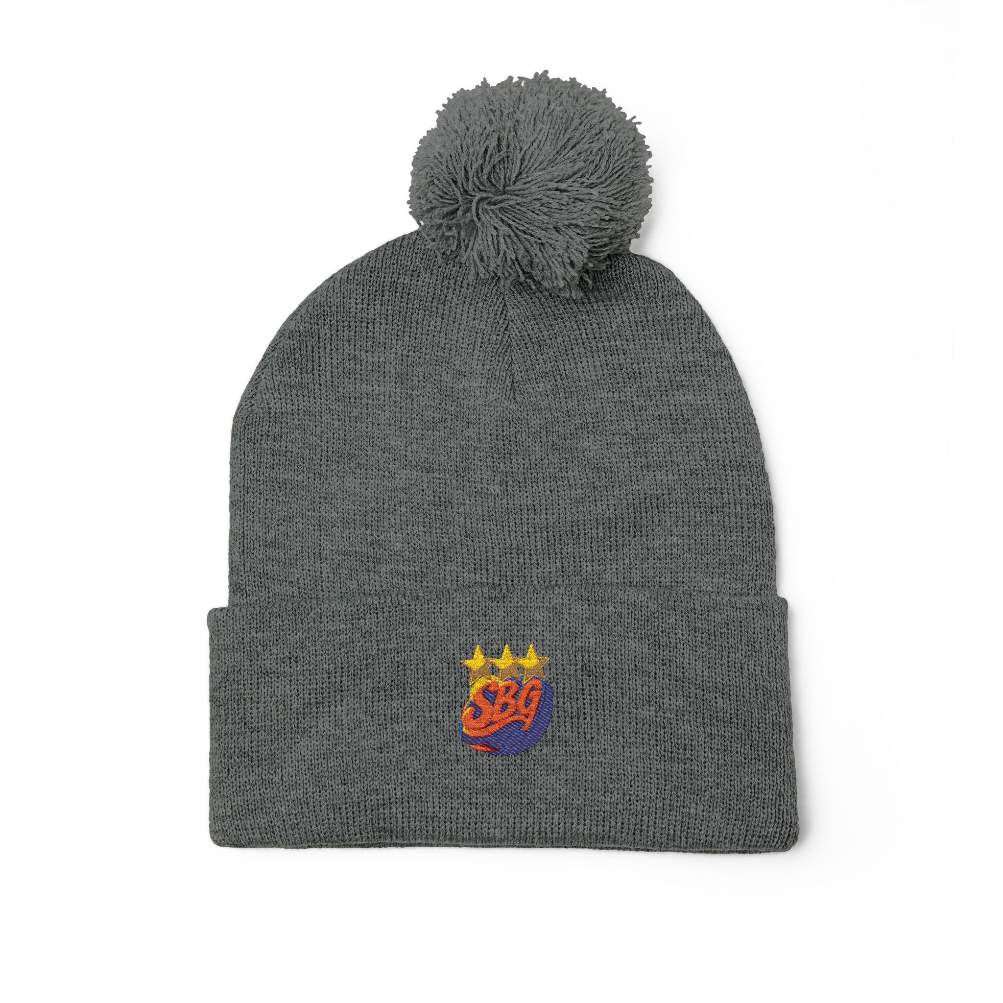 Pom-Pom Knit Cap (Embroidery)