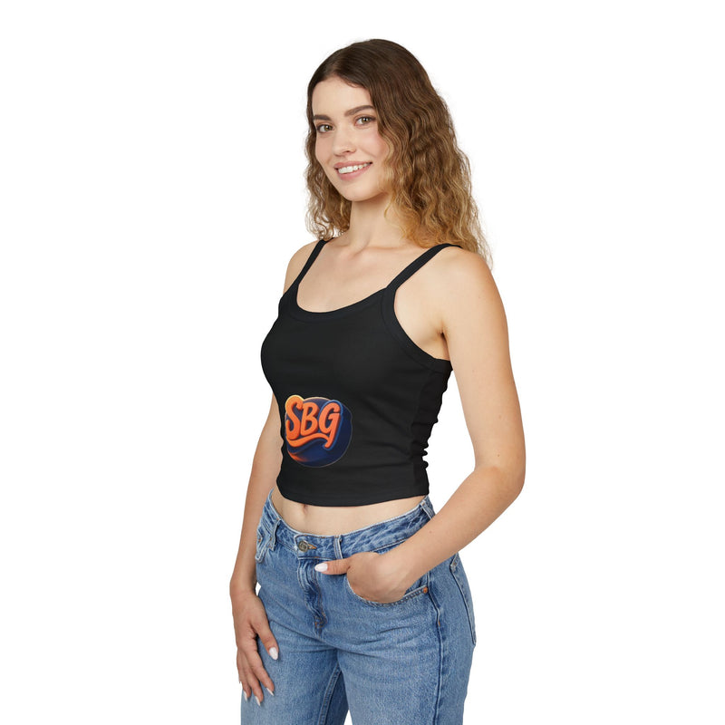 Stylish Women's Spaghetti Strap Tank Top with SBQ Design -